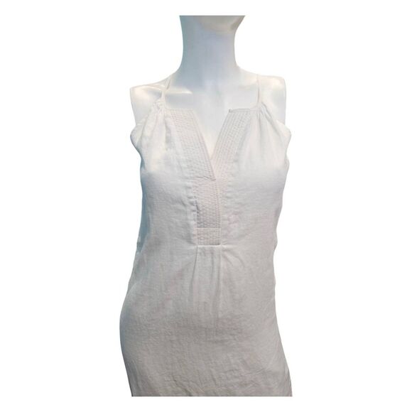 J Crew White Linen Sleeveless Maxi Dress Womens Size XXS - Picture 4 of 11